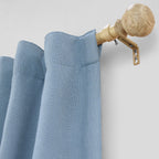  1 in. Natural Wood Poly Single Curtain Rod, 42-120"