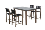  Tarren 5-Piece High Dining Set, Black