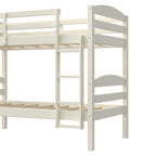  Leighton Solid Wood Twin-over-Twin Convertible Bunk Bed, Vanilla