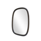  Soft Organic Wood Frame Wall Mirror, 24x30 Inch, Black