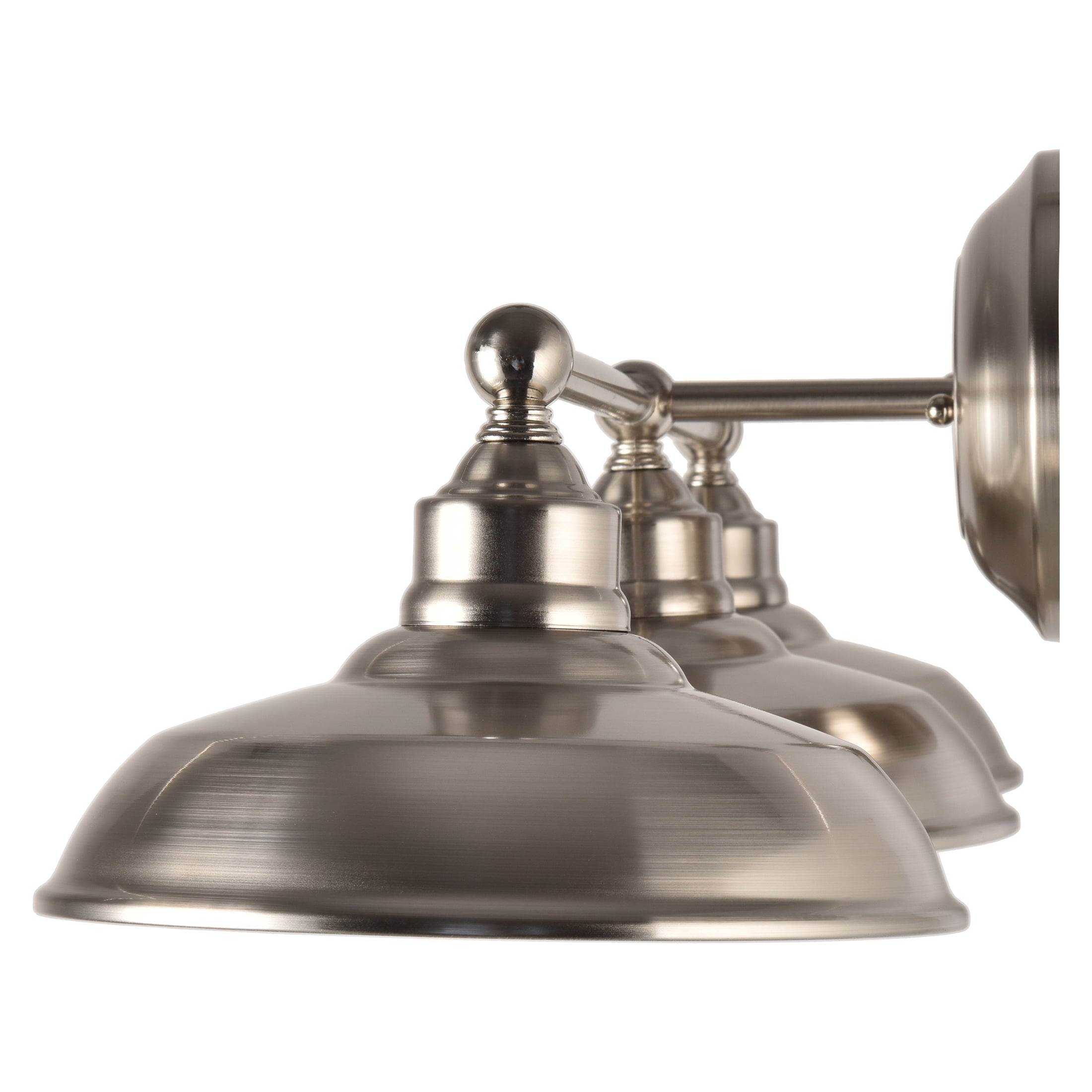  28.5" Farmhouse-Style 3-Head Vanity Light , Satin Nickel Finish, E26 Socketed