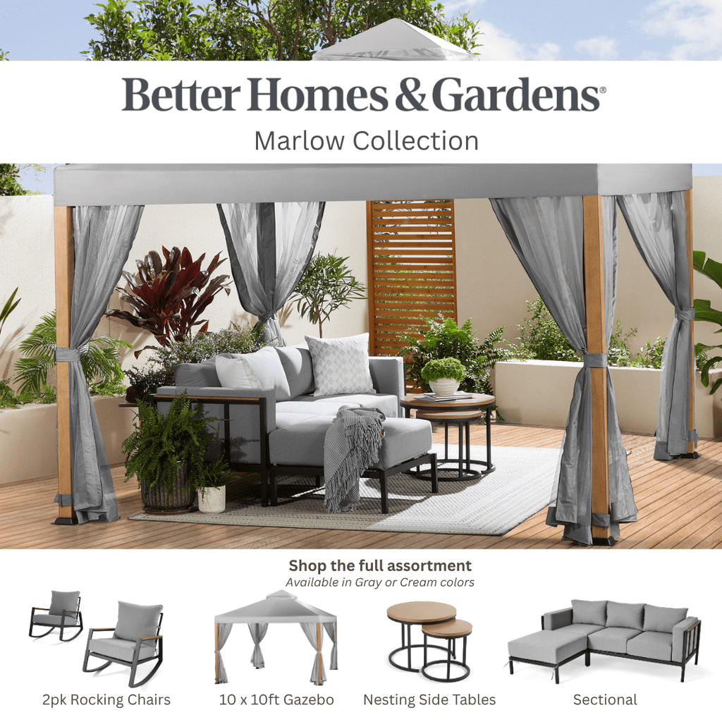  Marlow Outdoor 2pk Patio Nesting Tables, Black