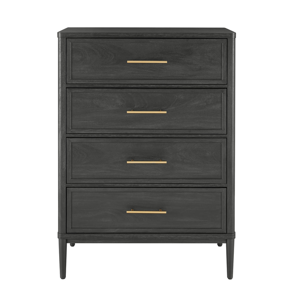  Oaklee 4 Drawer Dresser, Charcoal Finish