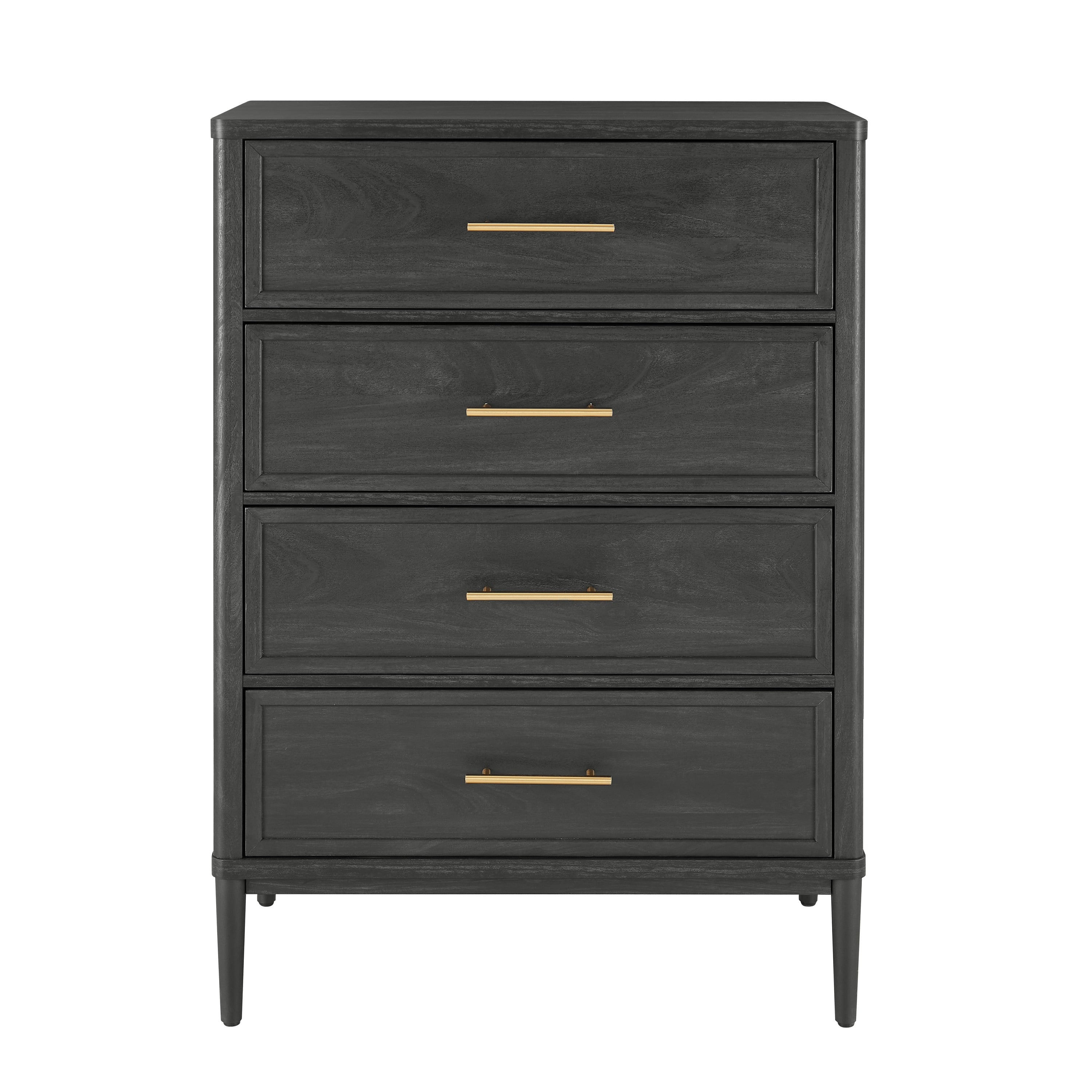  Oaklee 4 Drawer Dresser, Charcoal Finish