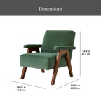  Ezra Accent Chair, Olive Green