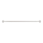  1" Textured Knob Curtain Rod, 42-120", White