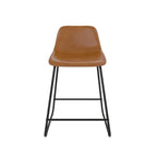  Farley Scoop Counter Height Stool, Camel Faux Leather
