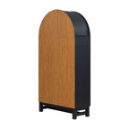  Juliet Open Arch Bookcase, Rich Black and Light Honey