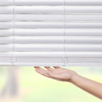 (2 pack)  2-Inch Cordless Faux Wood Blinds, 35" W x 72" L, White