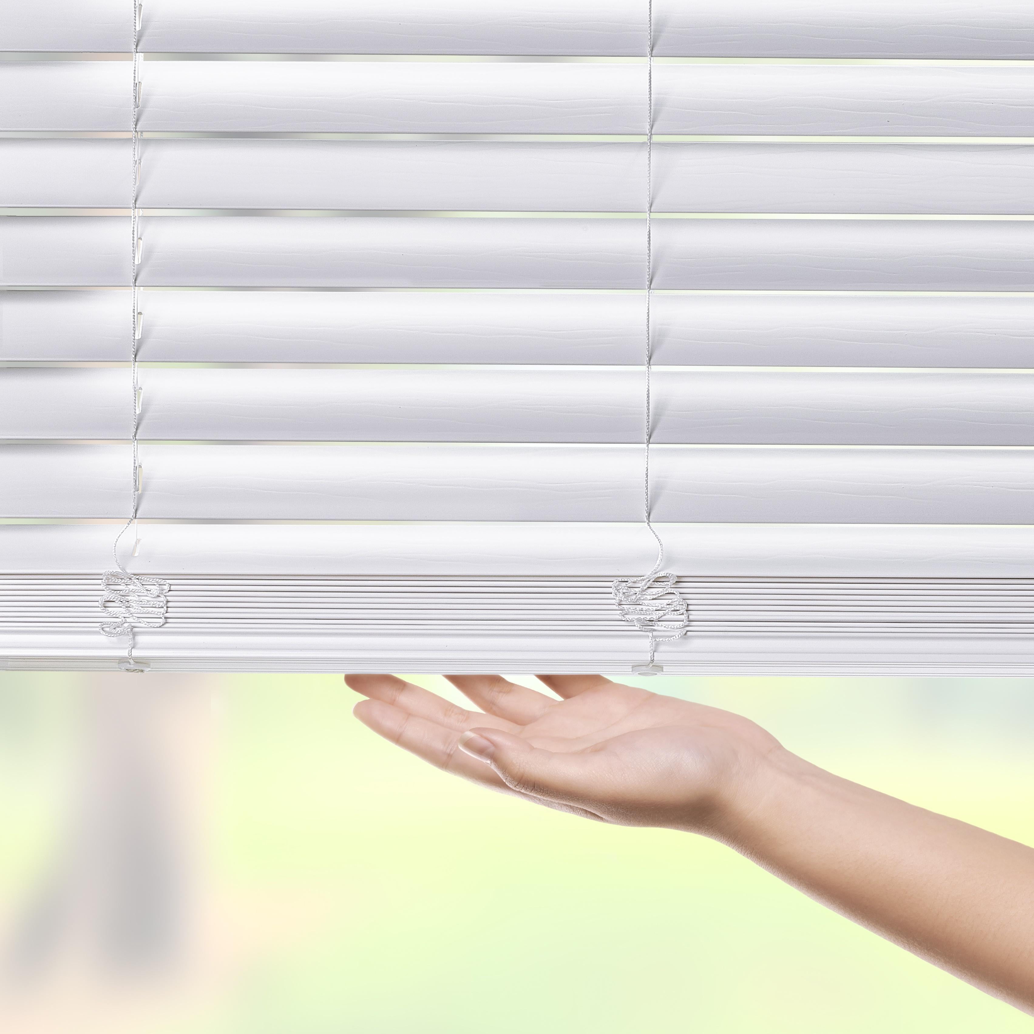 (2 pack)  2-Inch Cordless Faux Wood Blinds, 35" W x 72" L, White