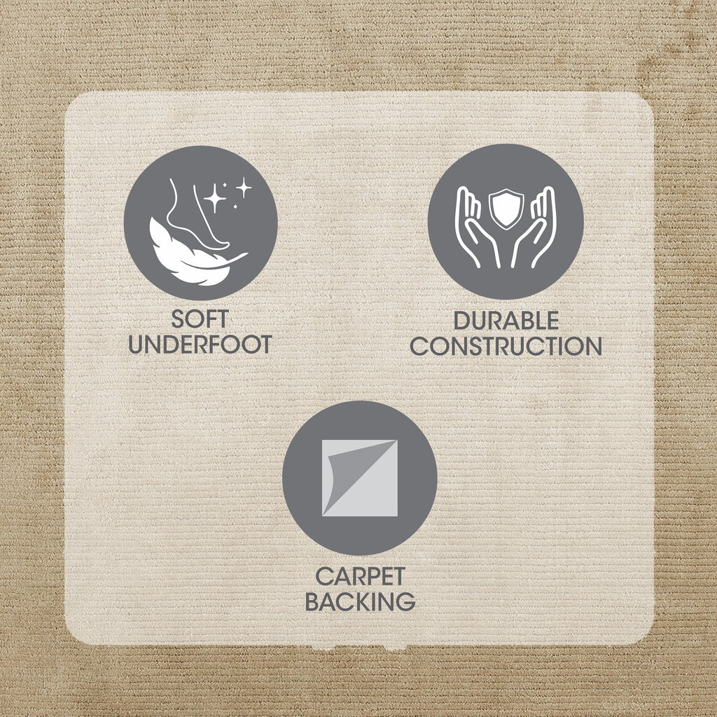  Tan Coleman Tonal Hem 5' x 8' Area Rug