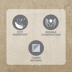  Tan Coleman Tonal Hem 5' x 8' Area Rug
