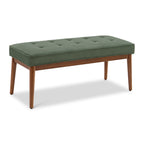  Colton 44" Upholstered Accent Bench, Olive