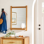  Craftsman Solid Wood Wall Mirror, 21.5 x 30 Inch, Natural Finish