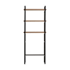  Jace 3-Shelf over-the-Toilet Storage Shelf with Black Frame and Oak Shelves