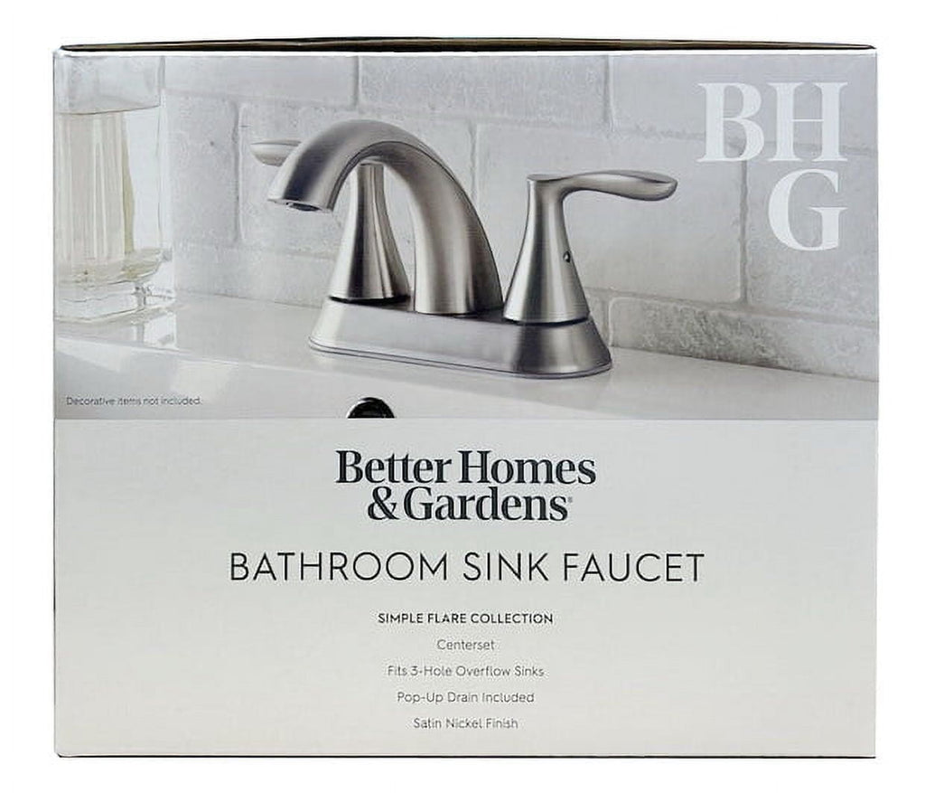  Simple Flair 4" Centerset Bathroom Faucet in Satin Nickel