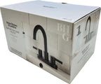 Clean Modern 4" Centerset Bathroom Faucet in Matte Black