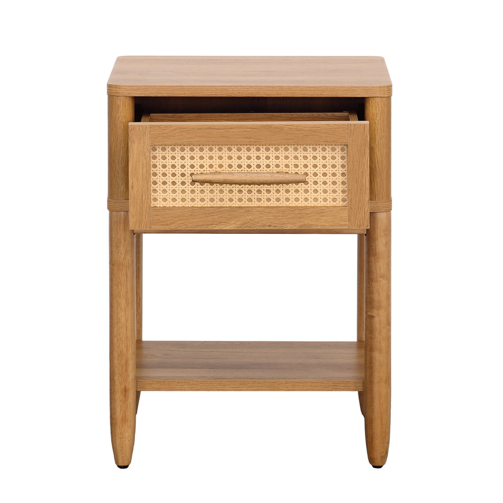  Springwood Caning Nightstand, Light Honey Finish