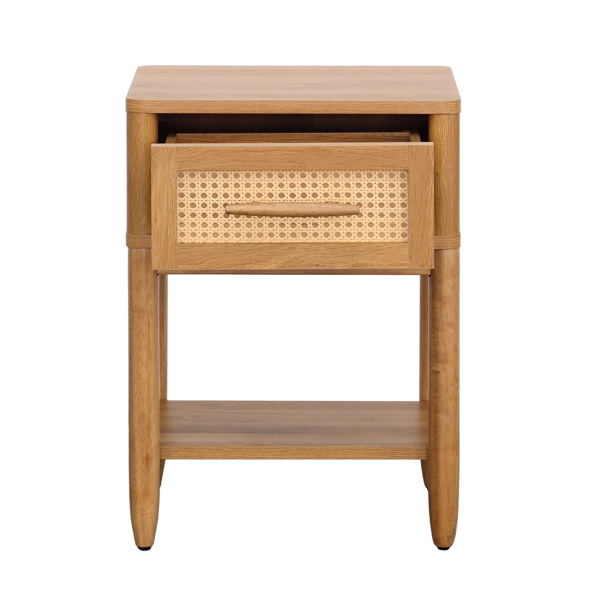  Springwood Caning Nightstand, Light Honey Finish