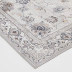  Persian Blooms Ivory Faux Fur Indoor Area Rug, 7'x9'10"