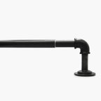  1" Industrial Pipe Single Curtain Rod 42-120" Wrought Iron