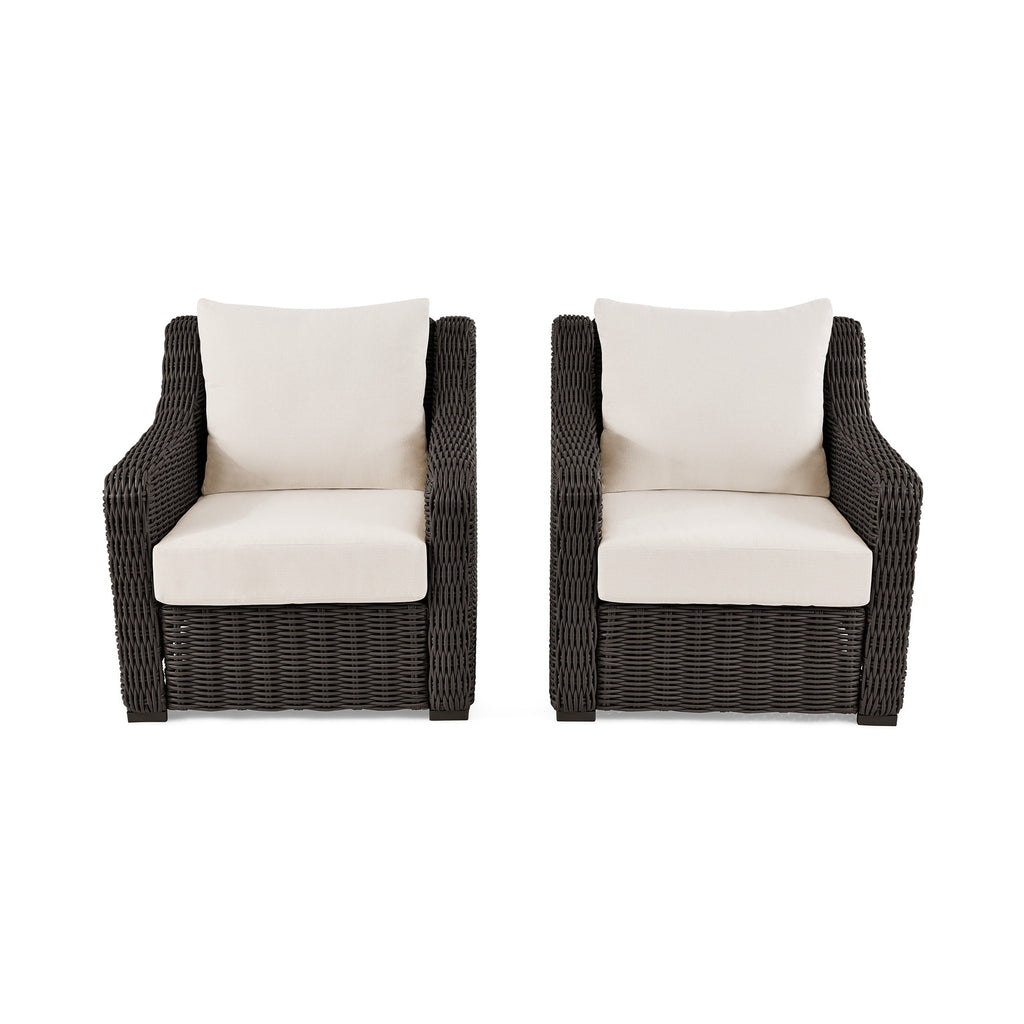  Bellamy Outdoor 2pk Lounge Chairs, Dark Brown