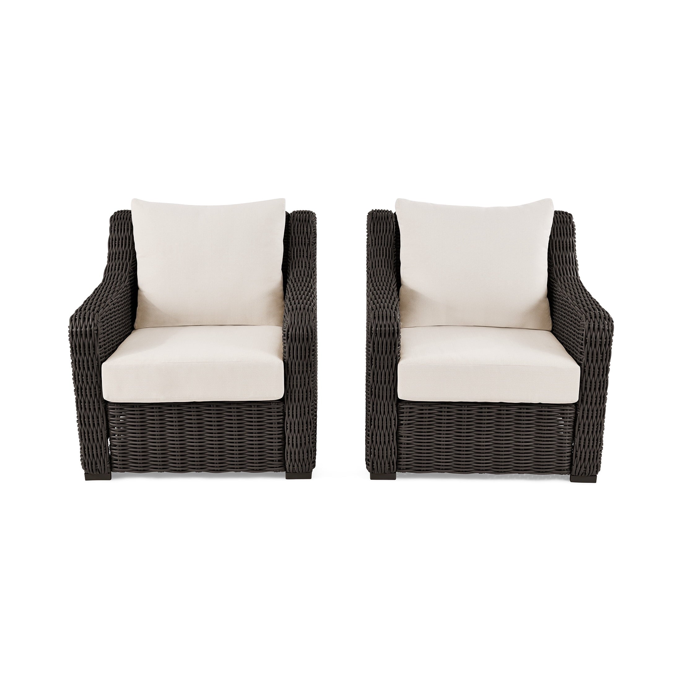  Bellamy Outdoor 2pk Lounge Chairs, Dark Brown