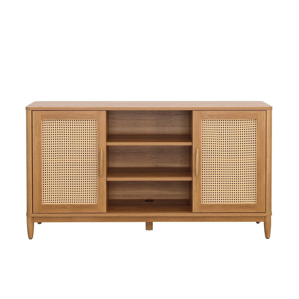  Springwood Cane TV Stand for TV's up to 65", Light Honey Finish