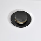  Elmont Single Handle Bathroom Sink Faucet, Matte Black, Includes Push Pop-Up Drain