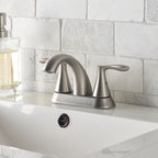  Simple Flair 4" Centerset Bathroom Faucet in Satin Nickel