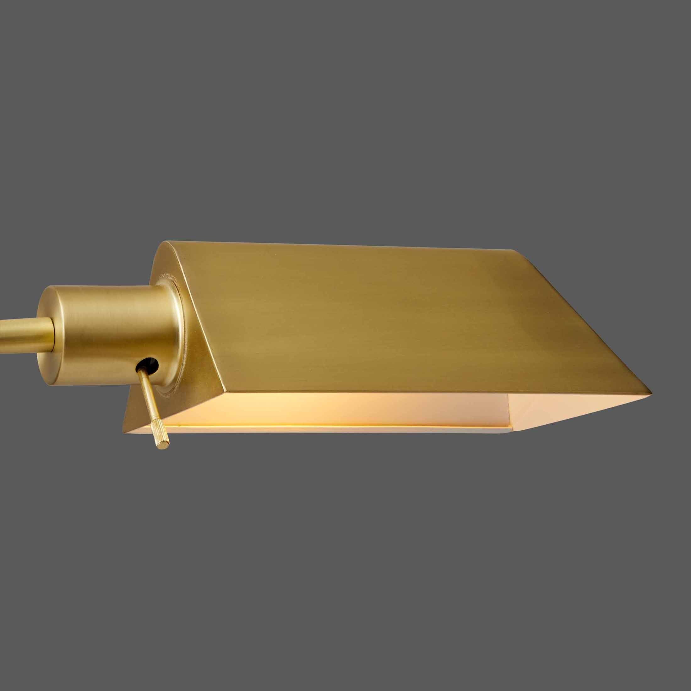  1-Light Modern Adjustable Brass Floor Lamp Gold