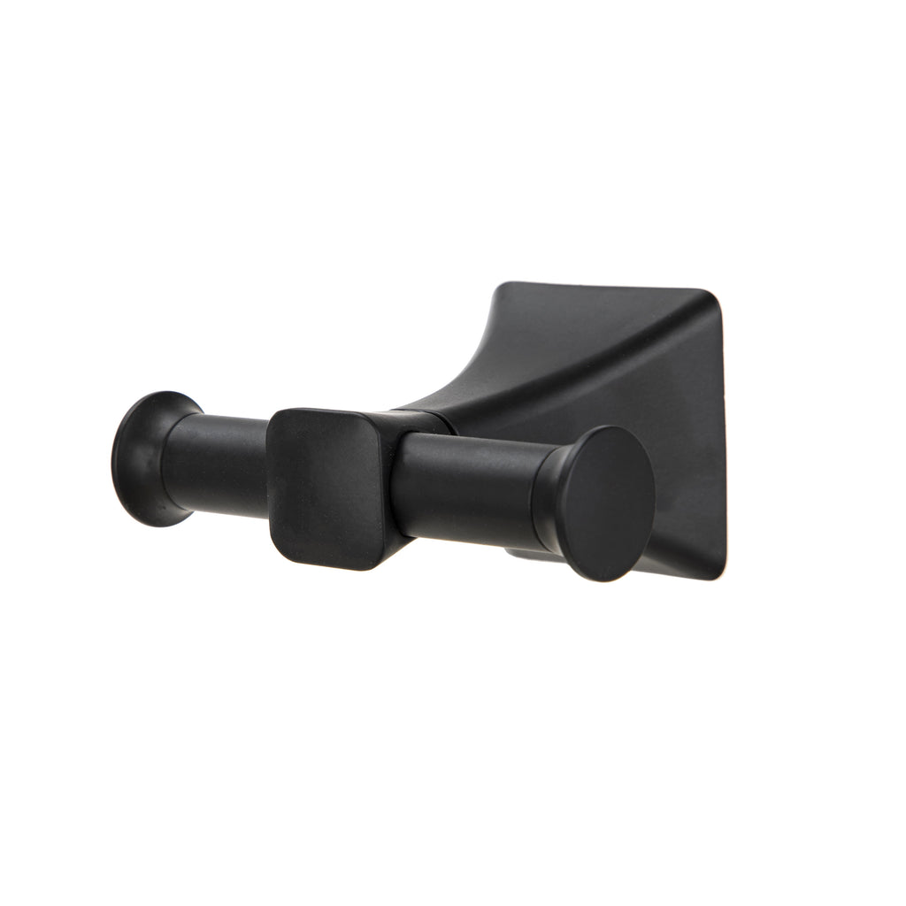 Steel Wall Mount 5PC Bath Hardware and Towel Holder Set Matte Black, Horizontal Orientation