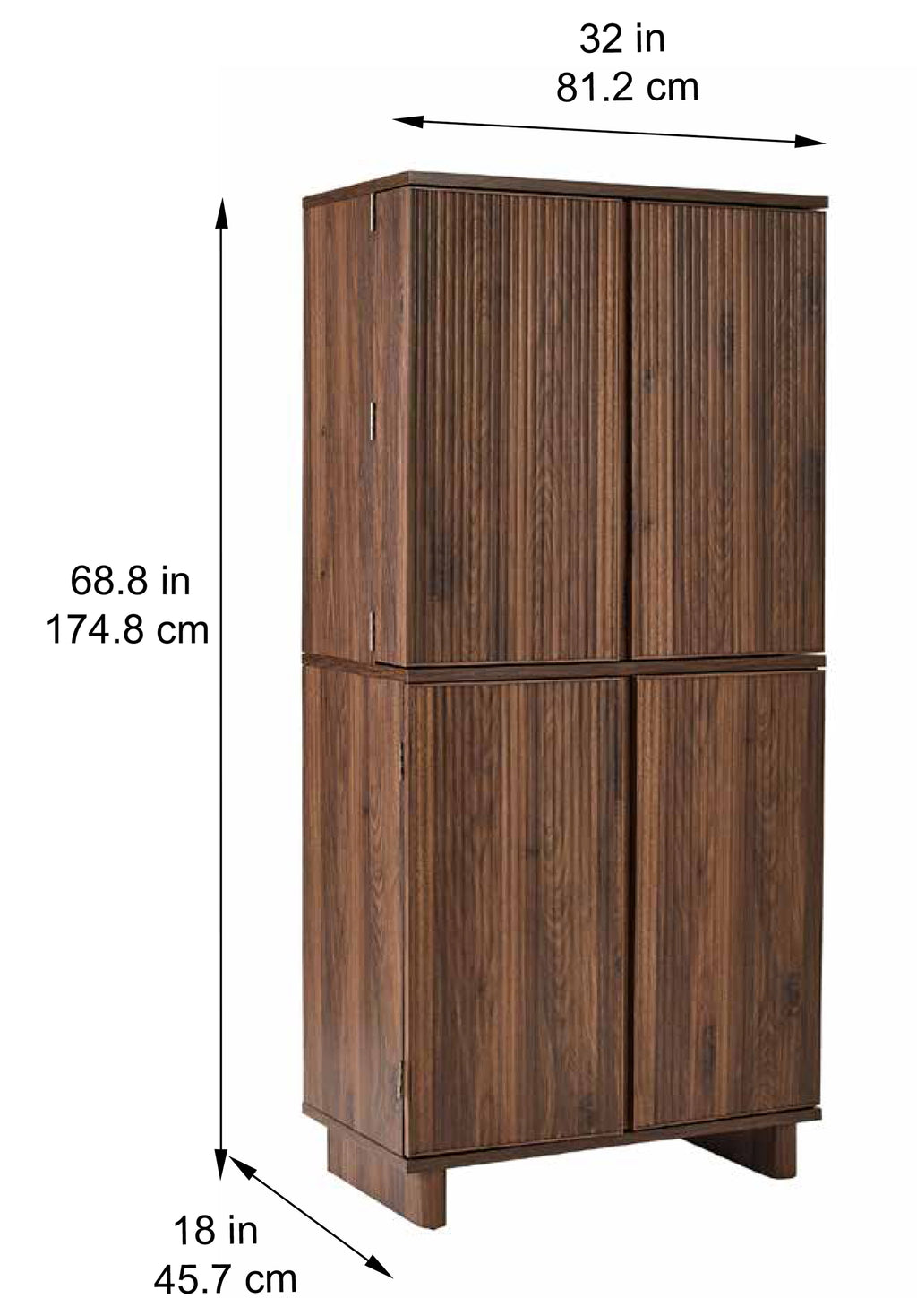  Lillian Storage Pantry, Walnut