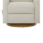  Modern Farmhouse Swivel Glider Recliner, Cream Linen