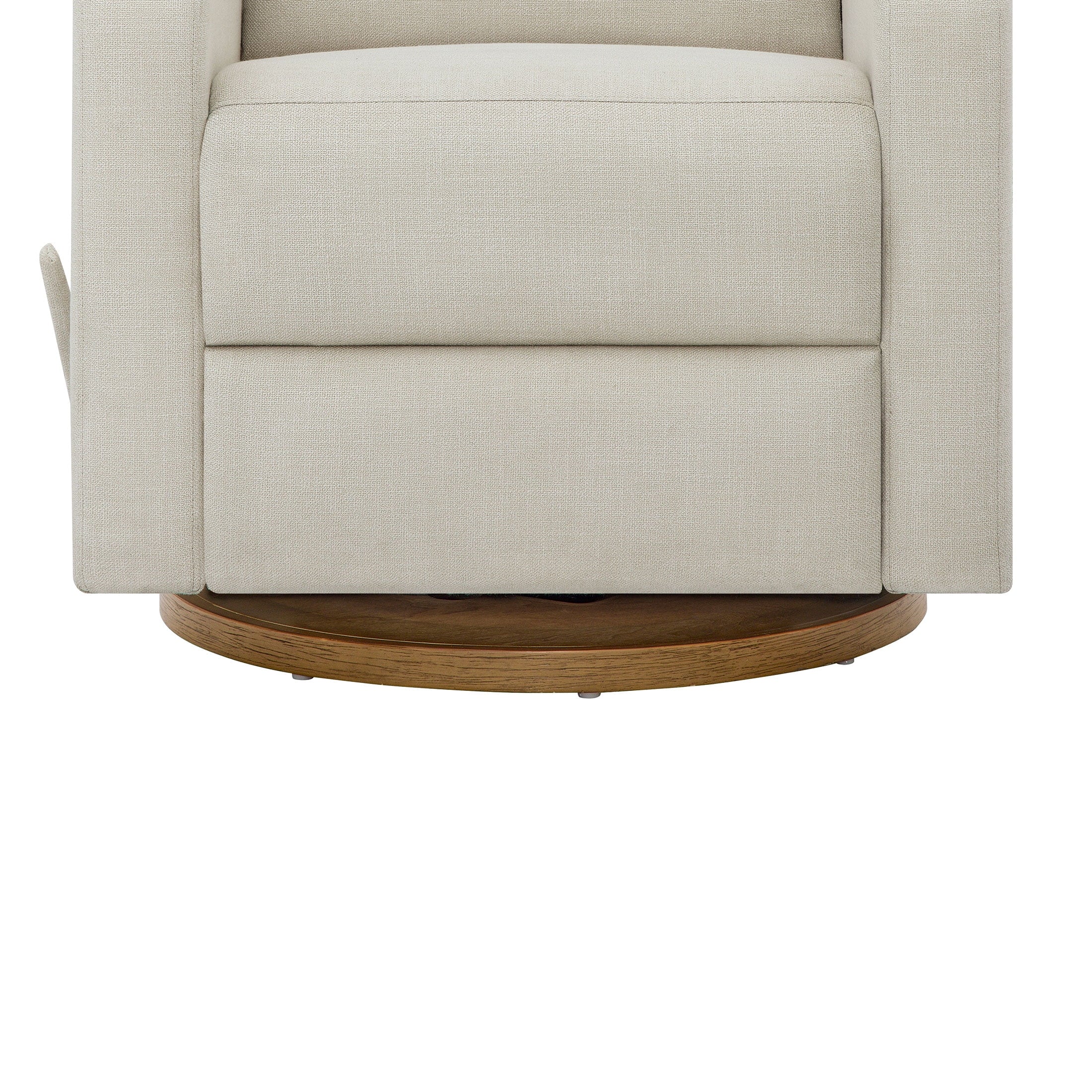 Modern Farmhouse Swivel Glider Recliner, Cream Linen