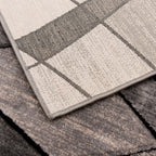  Abstract Indoor Area Rug, Gray, 5'x7'