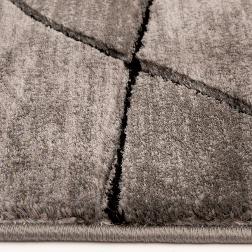  Abstract Indoor Area Rug, Gray, 5'x7'