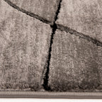  Abstract Indoor Area Rug, Gray, 5'x7'
