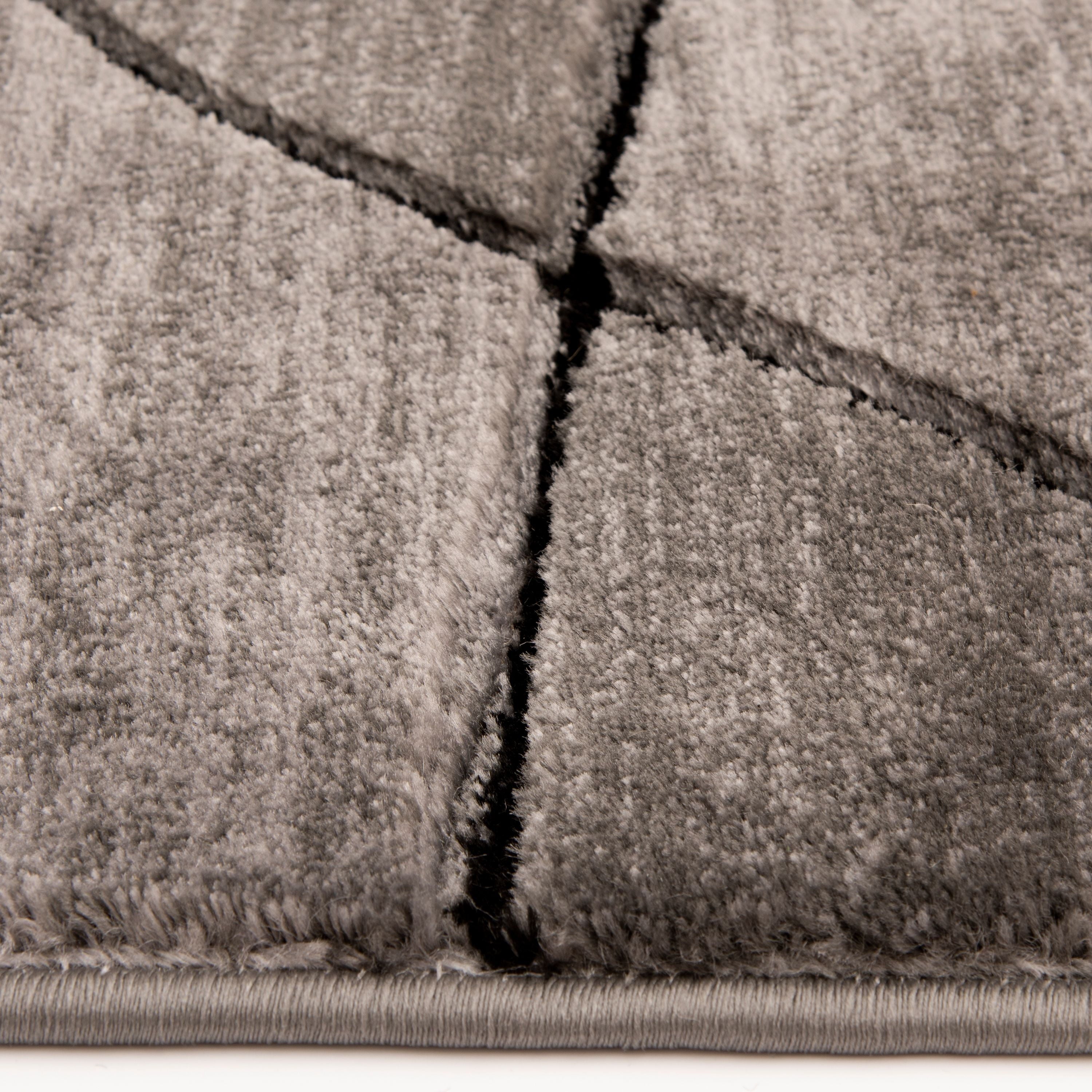  Abstract Indoor Area Rug, Gray, 5'x7'