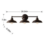  28.5" Farmhouse Triple Wall Scones 3-Light Vanity Light, Oil Rubbed Bronze