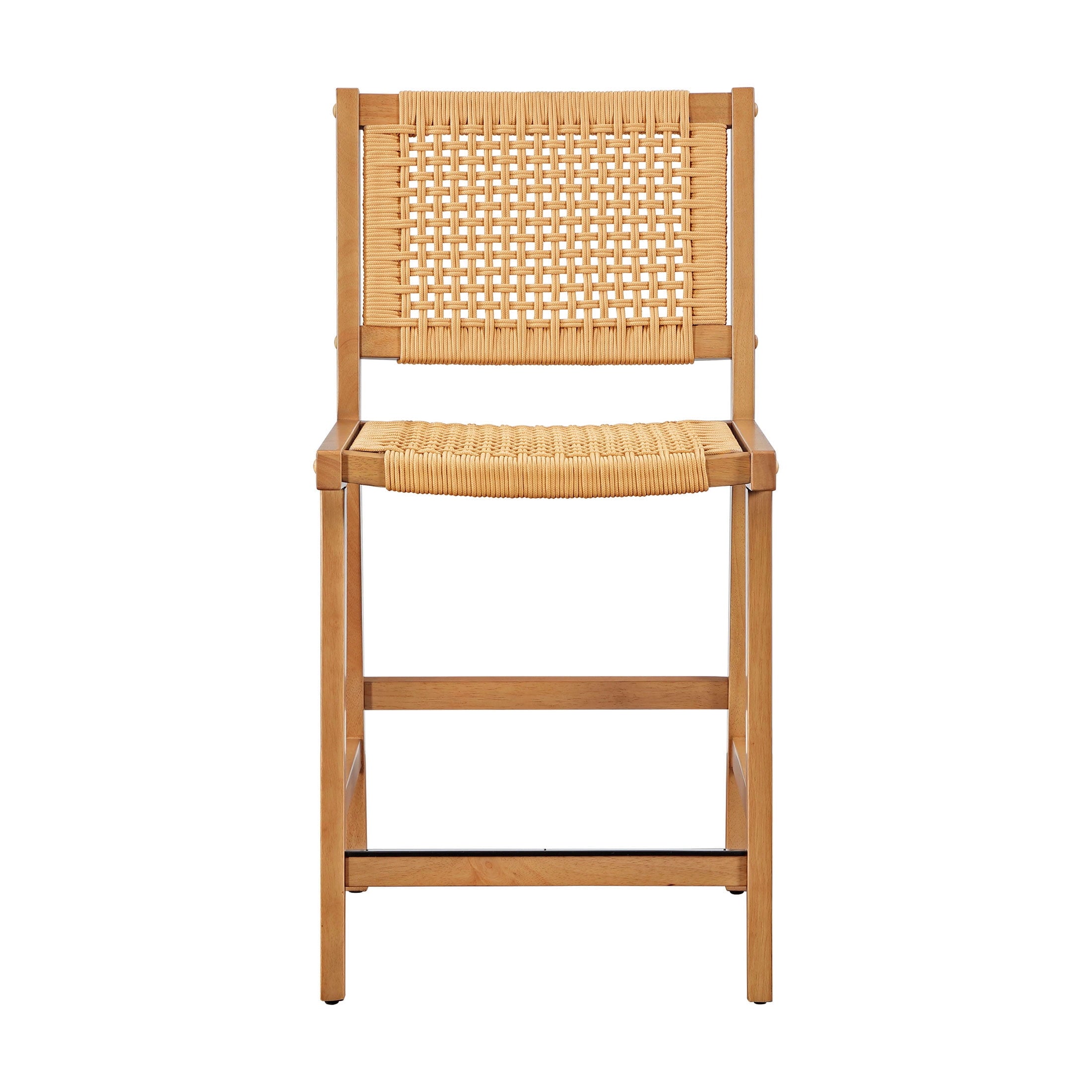  Vista Woven Counter-Height Stools 2 Pack, Light Honey Finish
