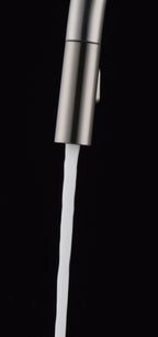  Pull Down Kitchen Faucet with Soap Dispenser in Satin Nickel
