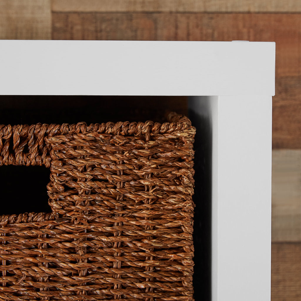 12 Cube Storage Organizer, White Texture