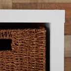  12 Cube Storage Organizer, White Texture