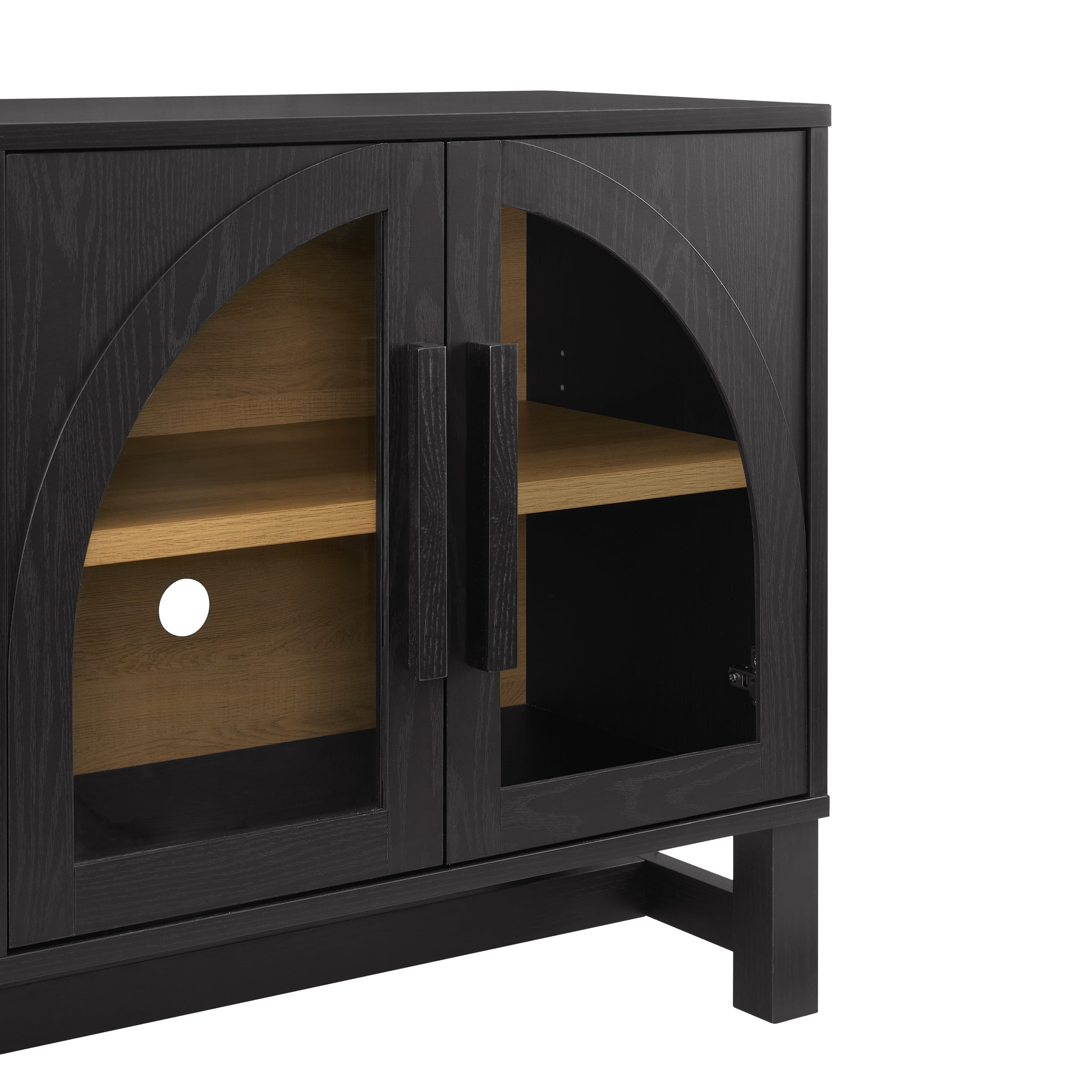  Juliet Arch TV Stand for TVs up to 65", Black Wood Finish