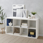  8 Cube Storage Organizer, White Texture