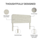  Juliet Full/Queen Boucle Headboard, Ivory