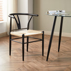  Springwood Wishbone Chair 2 Pack, Metal Base Black Finish