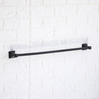  Steel Wall Mount 5PC Bath Hardware and Towel Holder Set Matte Black, Horizontal Orientation