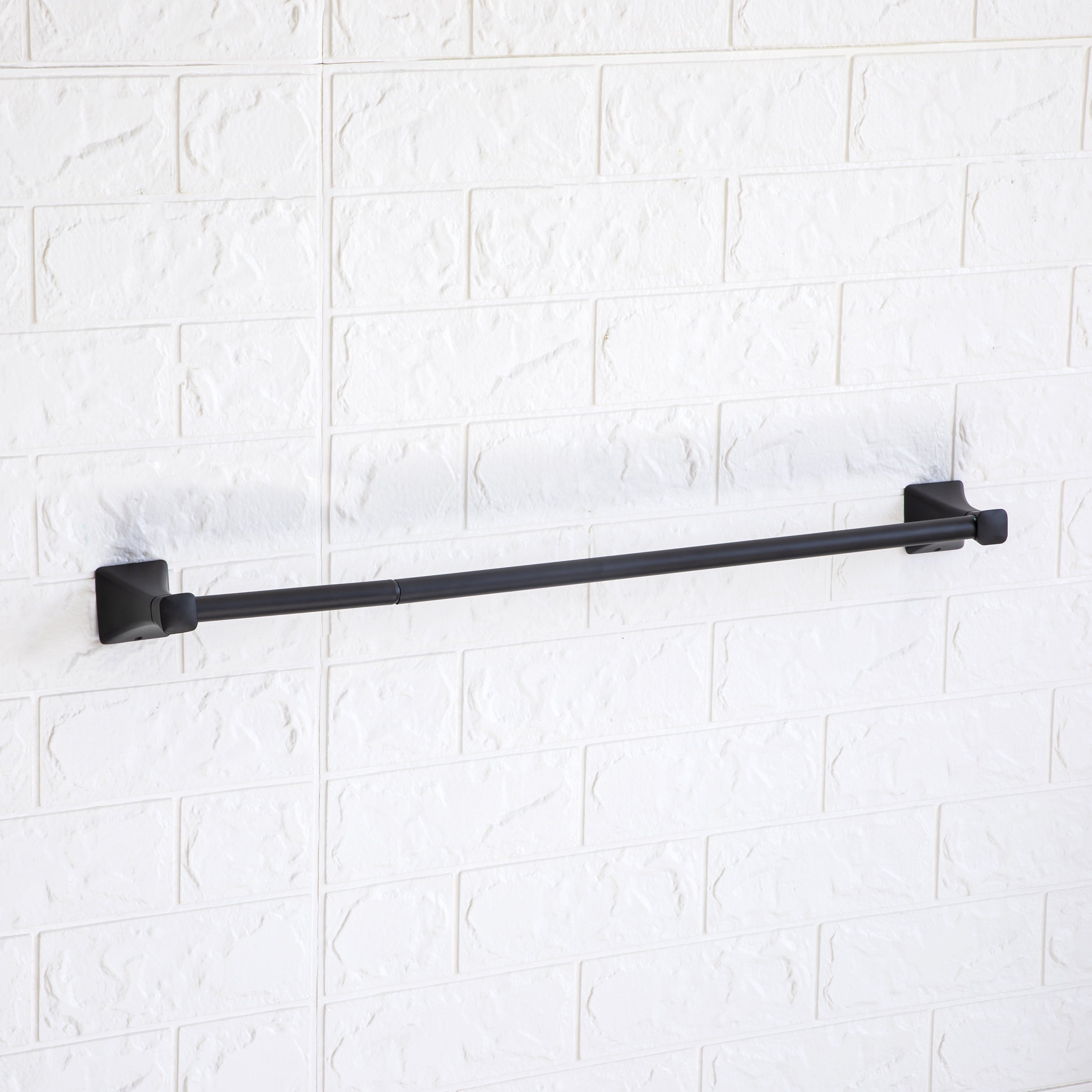  Steel Wall Mount 5PC Bath Hardware and Towel Holder Set Matte Black, Horizontal Orientation